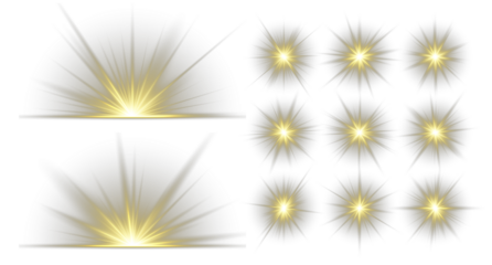 Luxurious design style. Abstract glowing yellow vertical lighting lines on a dark background. PNG Sunbeam and Sunshine Glow with Lens Effect. Bright light explosion of sun rays on a dark background.