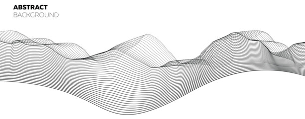 Line stripe pattern on white Wavy background. abstract modern background futuristic graphic energy sound waves technology concept design