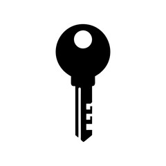 Black silhouette of a single key