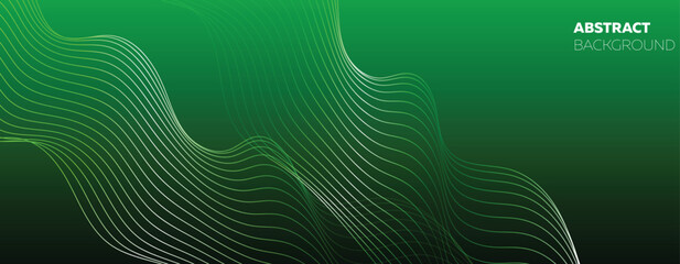 green abstract tech futuristic energy blue pattern digital. Data stream wave connection environment innovation Light texture science AI cyber graphic banner Perfect for tech