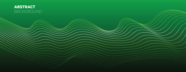 green abstract tech futuristic energy blue pattern digital. Data stream wave connection environment innovation Light texture science AI cyber graphic banner Perfect for tech