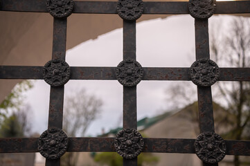 Ancient gates with openwork metalwork