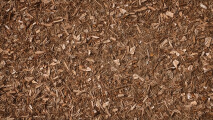 Fototapeta premium Close-up of wood chips or mulch surface.