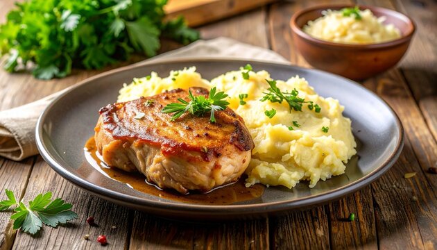 Kasseler mit Sauerkraut & Kartoffelp&uuml;ree