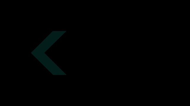 Arrow loading icon animation moving from right to left, looping back arrow for navigation and reverse direction UI indicator