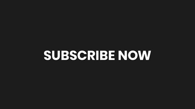 Subscribe Now Minimal Particle Text Animation 4K for Channel Growth Membership Signups and Digital Marketing