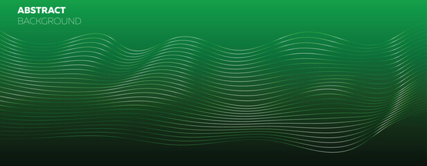 green abstract tech futuristic energy blue pattern digital. Data stream wave connection environment innovation Light texture science AI cyber graphic banner Perfect for tech