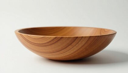 Hand-carved oak bowl, smooth finish Natural light , kitchenware, oak, sustainable