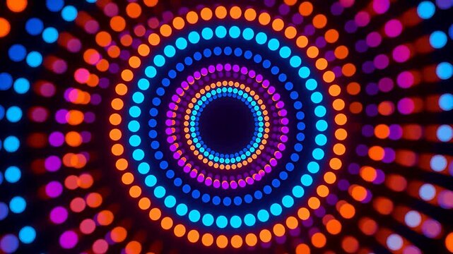 ColorfulSpiralDotPatternonBlackBackground