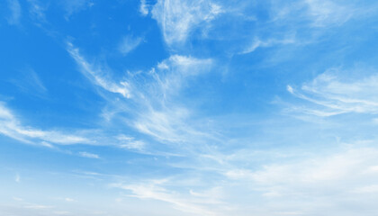 sky is blue and clear with  clouds