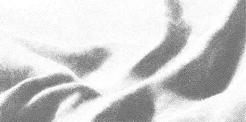 Abstract grayscale dotted texture with flowing wave patterns background dots
