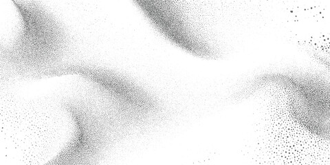 Monochrome stippled abstract texture with gradient dot density black white grey
