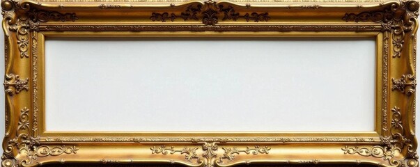 Heavy gold frame, weathered, distressed finish, old, design