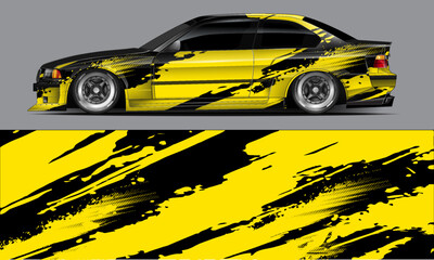 car livery graphic vector. abstract grunge background design for vehicle vinyl wrap and car branding