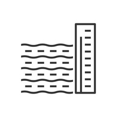 Water Level Icon - Sea Measurement Scale Icon