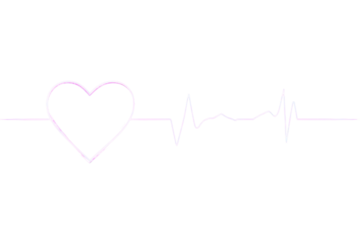 Dynamic pink neon heartbeat design with glowing overlay representing vitality and emotion in a modern artistic style