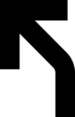 Road Arrow Flat Style Vector Icon Traffic Direction Symbol and Navigation Outline Graphic Group Featuring Turn, Curve and Wayfinding Arrow Signs