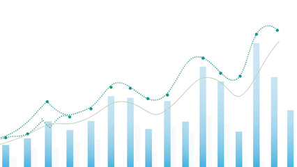 Transparent or png stock market investment trading graph growth.Trade business analytics graph and financial chart.Business trade analytics line graphs and financial chart investment. PNG chart
