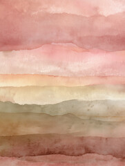 Abstract Earth Tone Watercolor Background with Soft Gradient Layers