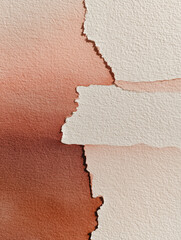 Minimalist Abstract Collage with Torn Paper Texture and Warm Earthy Tones