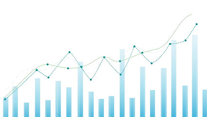 Transparent or png stock market investment trading graph growth.Trade business analytics graph and financial chart.Business trade analytics line graphs and financial chart investment. PNG chart