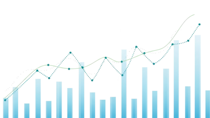 Transparent or png stock market investment trading graph growth.Trade business analytics graph and financial chart.Business trade analytics line graphs and financial chart investment. PNG chart