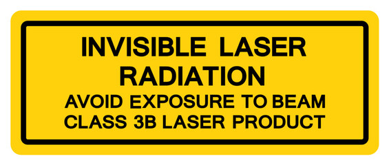 Fototapeta premium Invisible Laser Radiation Symbol Sign,Vector Illustration, Isolate On White Background Label. EPS10