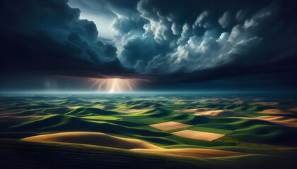 Dewy leaf in sunlit forest