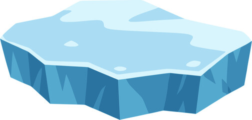Winter Ice Floe Illustration Icon