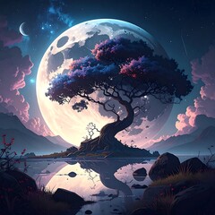 fantasy landscape with earth