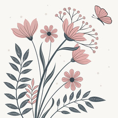 Delicate floral illustration