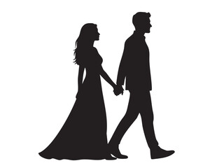 Romantic Couples Vector silhouette for valentine day