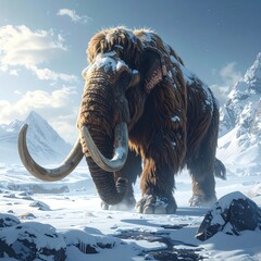 mammoth in snow