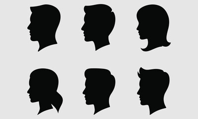Silhouettes of human heads