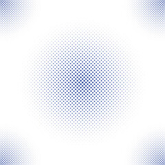 Blue halftone pattern on white background