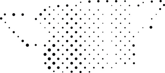 halftone dots pattern graphic design element