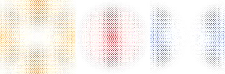 halftone pattern background with red blue and yellow dots