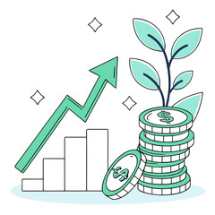 Growth and investment concept