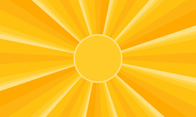 Retro yellow sun burst background
