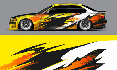 car livery graphic vector. abstract grunge background design for vehicle vinyl wrap and car branding