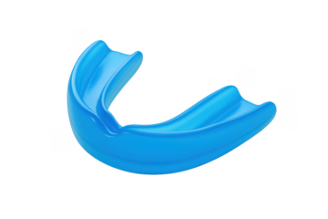 Blue mouth guard offering dental protection for sports