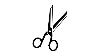 Minimalist scissors icon illustration suitable for design and craft projects.