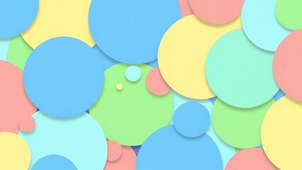 Colorful, overlapping circles, creating a visually appealing pattern with a vibrant palette and a sense of depth. 