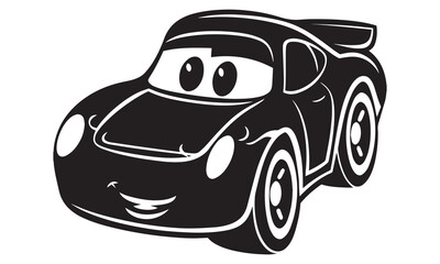  Cartoon Car Mascot Icons &ndash; Cute Smiling Race Car Vector Set .