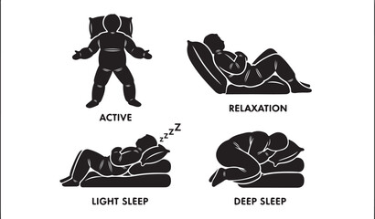 Sleep Cycle Stages and Active Lifestyle Concepts