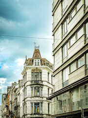 Antique building view in Liege, Belgium