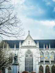 Antique building view in Liege, Belgium
