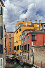 Cityscape with canal in Venice, Italy