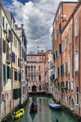 Cityscape with canal in Venice, Italy