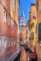 Cityscape with canal in Venice, Italy